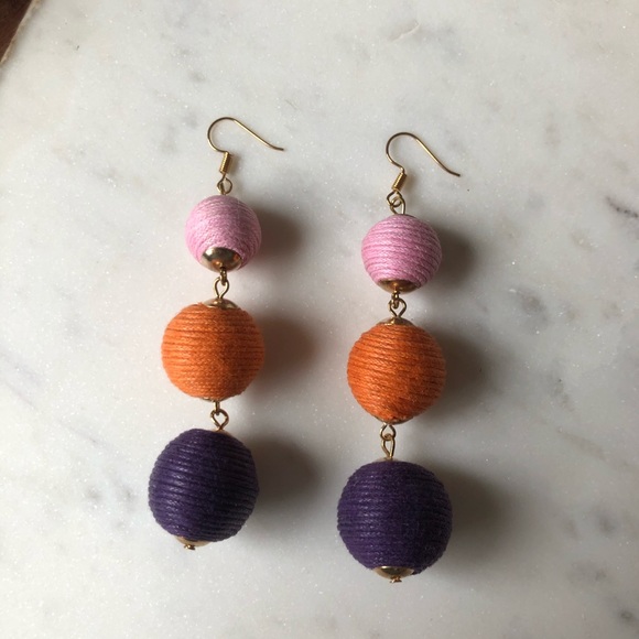 The Molly - 3 Ball Drop Statement Earrings - Picture 5 of 6